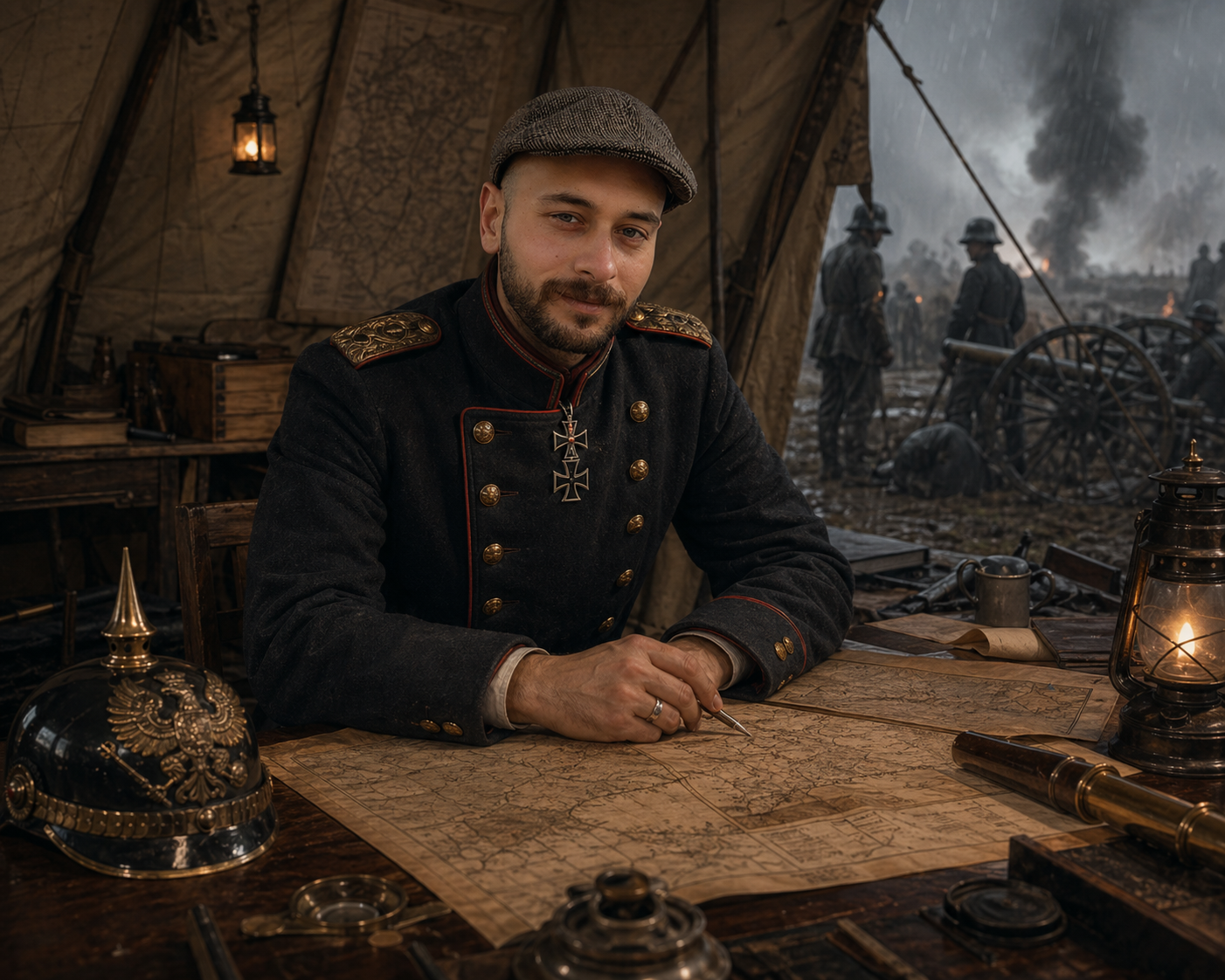 Ahmed in a diplomatic history inspired wide scene