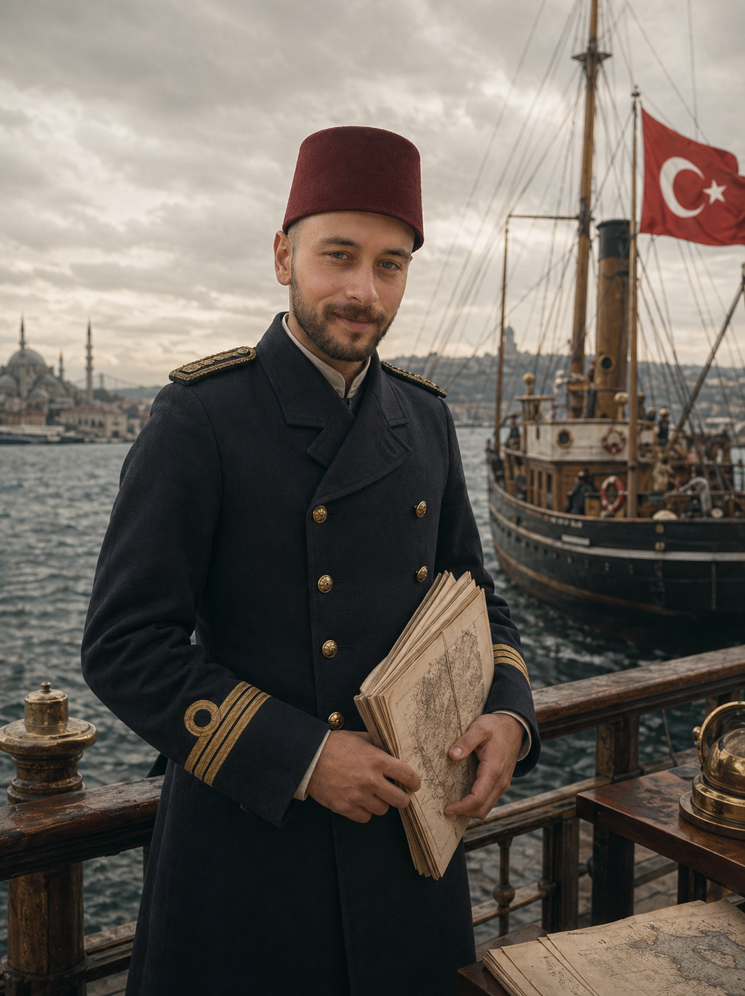 Ahmed in a war and command history inspired portrait